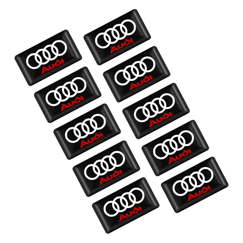 

10 шт. Наклейка с эмблемой для интерьера автомобиля 3D Эпоксидная наклейка Аксессуары Для Audi A3 8P 8L 8V A4 B8 B6 B7 B9 A6 C6 C7 S5 A7 RS TT