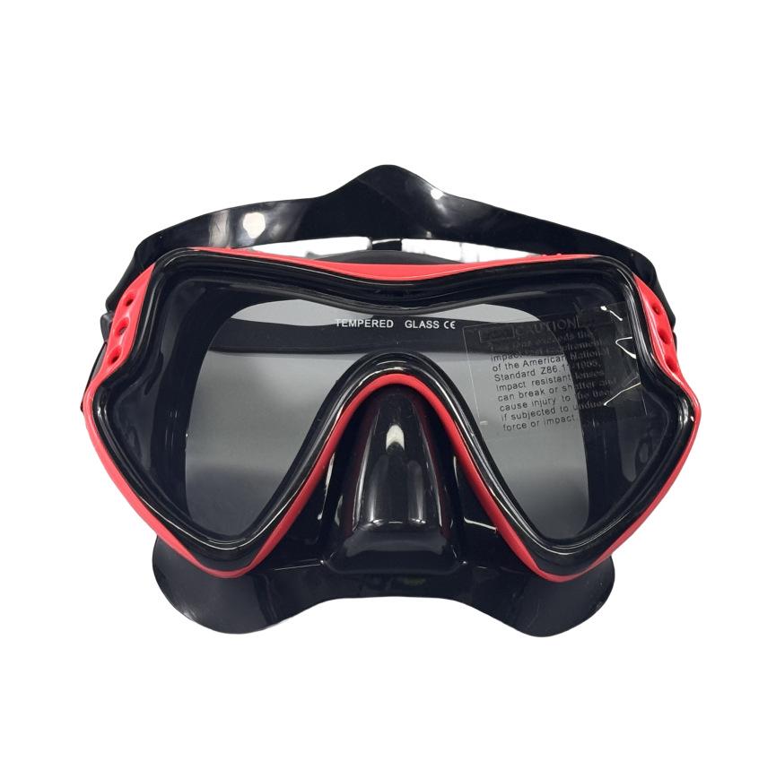 Tempered Glass Scuba Mask & Snorkeling Goggles with Transparent Silicone