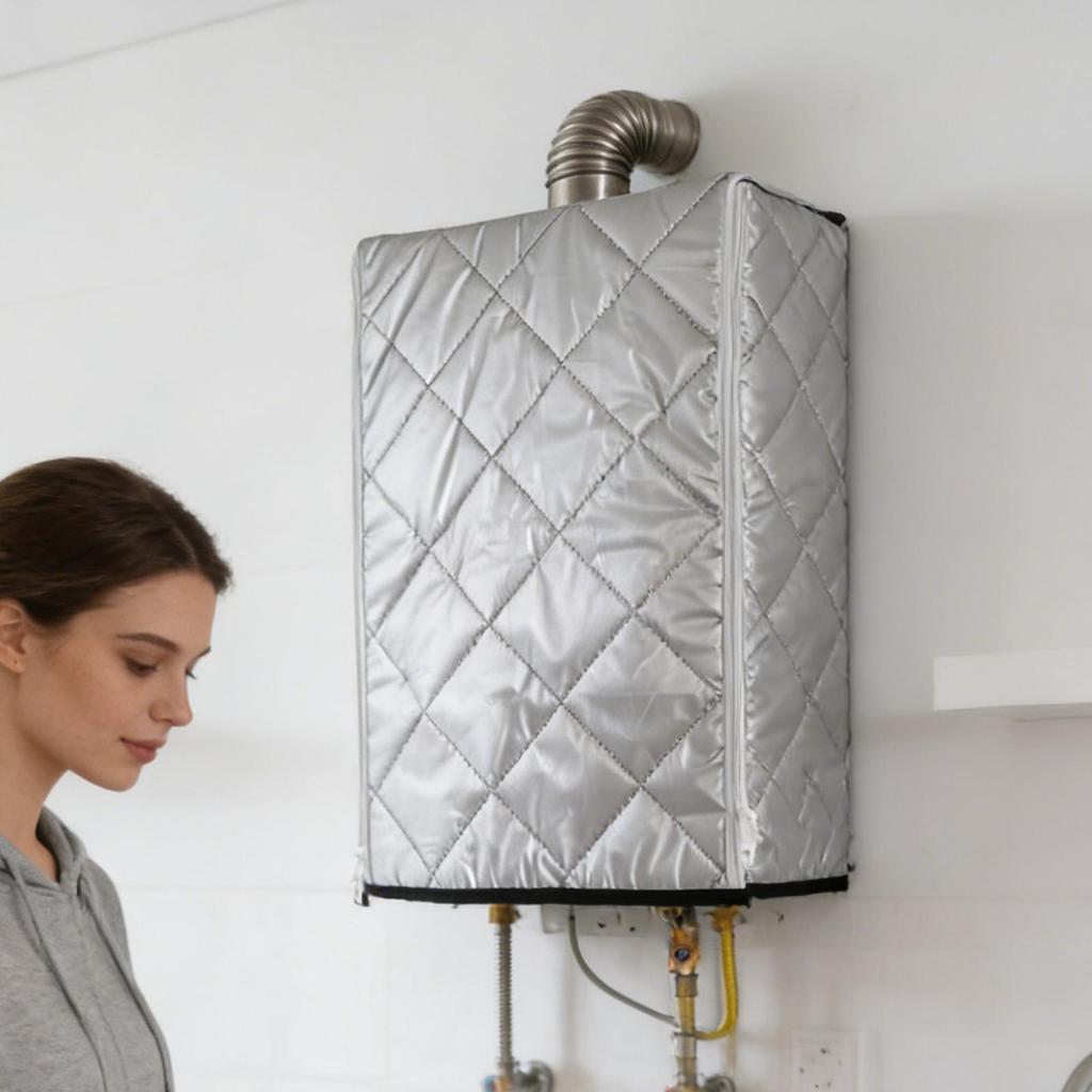Tankless Water Heater Cover Waterproof Insulation Kitchen Appliance Blanket with Zippers Thickened Water Heater Enclosure Cover