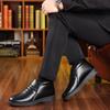 Winter warm velvet non-slip men's casual high-top cotton shoes the elderly cotton shoes men's leather men's cotton shoes 2025