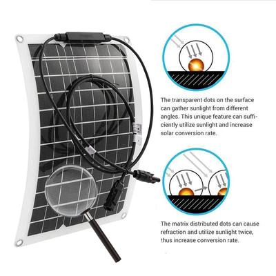 30W-600W Flexible Solar Panel 12V Battery Charger Dual USB With 10A-100A Controller Solars Cells Power Bank for Phone Car Yacht