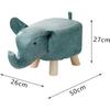 Dyre Fodskammel Elefant Bænk, Bærbar Sko Skiftende Sød Opbevaring, Træ Ottoman Skammel Sofa Te Skammel til Dekoration, Soveværelse, Stuer Indendørs, Blå