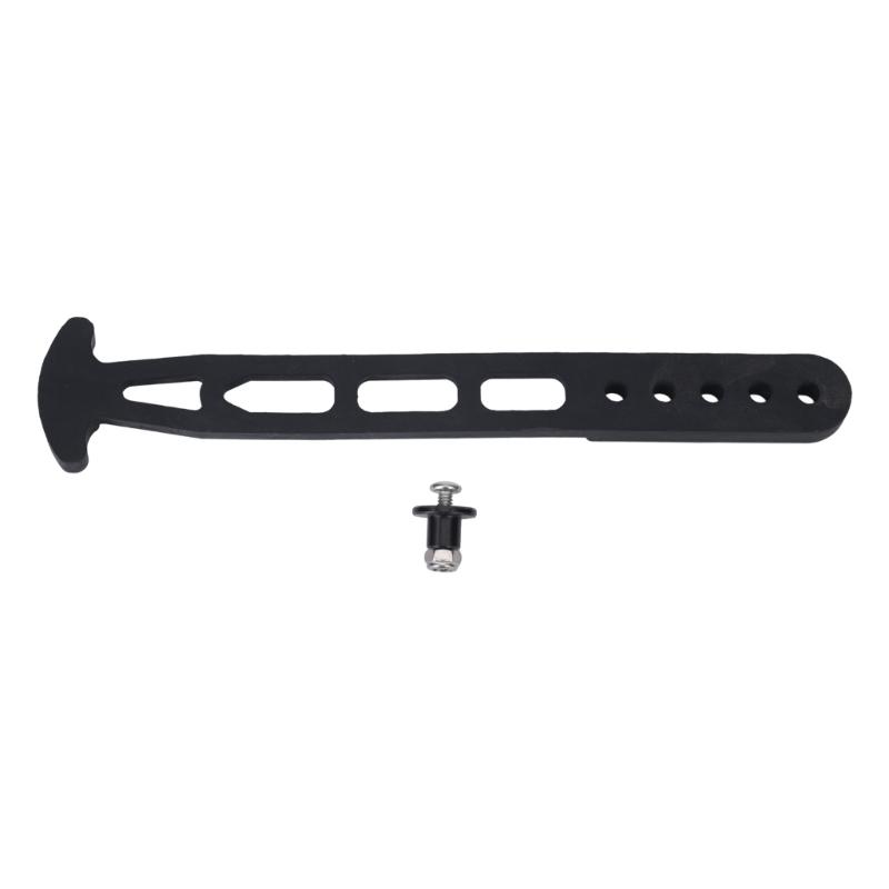 Boat Ladder Hold Down Strap, Black Rubber 5 Hole Replacement Strap for Marine Telescopic Ladder Storage and Securing