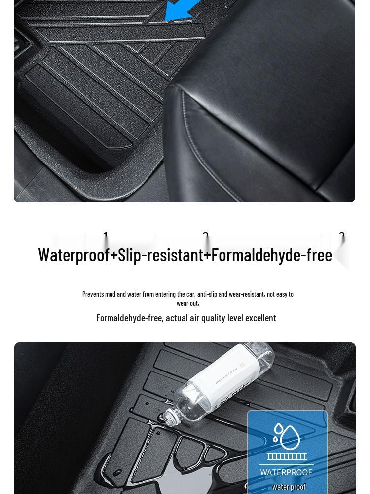BYD Sea Lion 06 Eco-friendly TPE Floor Mats: Wear-resistant, Anti-slip, Double-layer for 06EV/DMI.