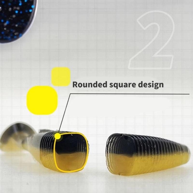 10Pcs Paddle Tail Swimbaits Competitive T Tail Soft Baits Soft Fishing Lures Artificial Wobbler Baits Enduring