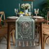 Modern Minimalist Table Runner Christmas Chenille Fringe Polyester Tablecloth Fresh Home Decor