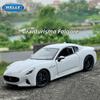 Welly 1/24 2023 Maserati Granturismo Folgore Coupe Deportivo de Aleación Modelo de Coche de Carreras de Metal Fundido Vehículos Modelo Juguete Regalo para Niños