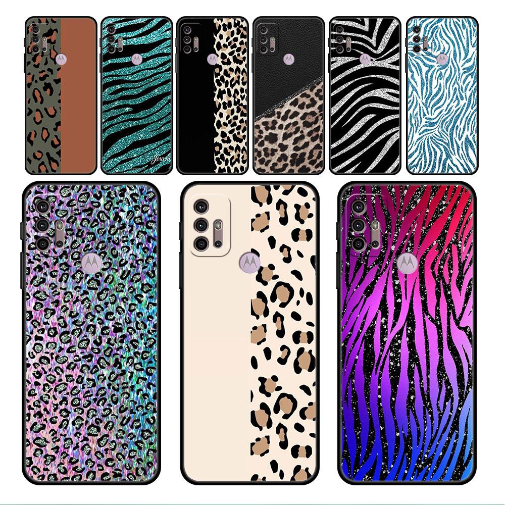 

Модный чехол с леопардовым узором для Motorola G30 G60 G22 G9 Play G82 G52 G8 G9 G50 One Fusion Edge 20, черные мягкие чехлы для телефона Moto G60S