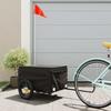 VidaXL Bicycle Trailer, Transport Cart with Bar, Bicycle Trailer with Flag Garden Terrace Outdoor, 94080