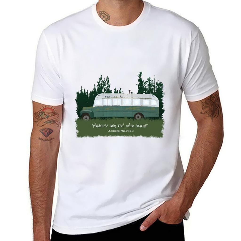 Into The Wild Bus TShirt Functional Casual Short Sleeve Tee