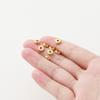 10-50Pcs 14K18K Gold Color Plated Brass 3-12Mm Round Spacer Beads Flat Bracelet Beads For Diy Jewelry Findings Accessories