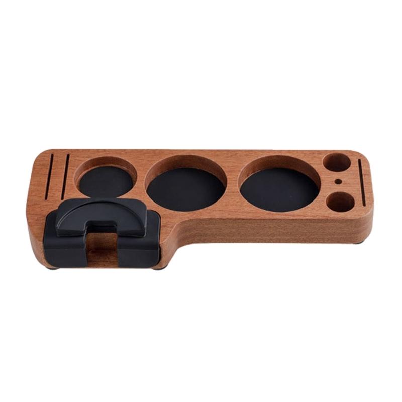 

Wood Tamper Station Coffee Supplies Coffee Tool Holder Coffee Tamper Station Wood Material Gift for Coffee Enthusiasts