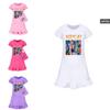 Kpop Demon Hunters Girl Short Sleeve Sleep Dress With Ruffled Hem For Ki Comfort