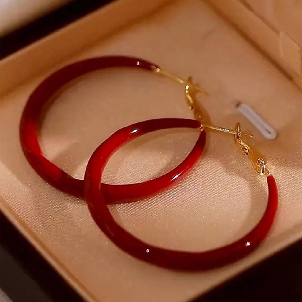 Vintage velké kruhové náušnice Geometrický kulatý tvar Elegantní náušnice kruhy pro šperkové doplňky Dárky