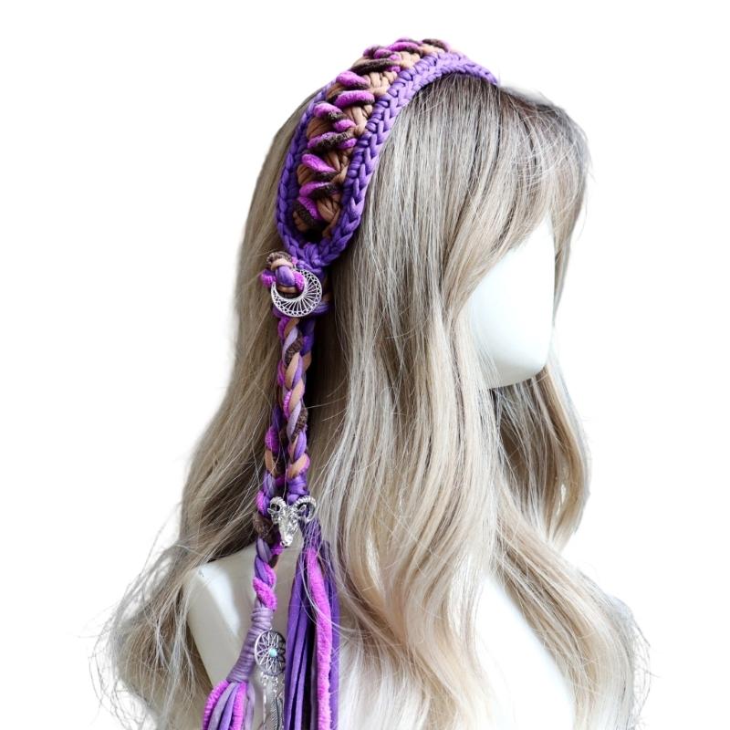 

Elegant Knitted Tassels Hairband Adjustable Soft Headwrap For Ladies Daily Use Party Or Vacation Outfits