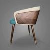 Modern Leisure Dining Chairs Simple Creative Ins Home Furniture Nordic Restaurant Solid Wood Chair Leather Art Backrest Stool