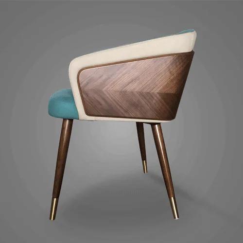 Modern Leisure Dining Chairs Simple Creative Ins Home Furniture Nordic Restaurant Solid Wood Chair Leather Art Backrest Stool