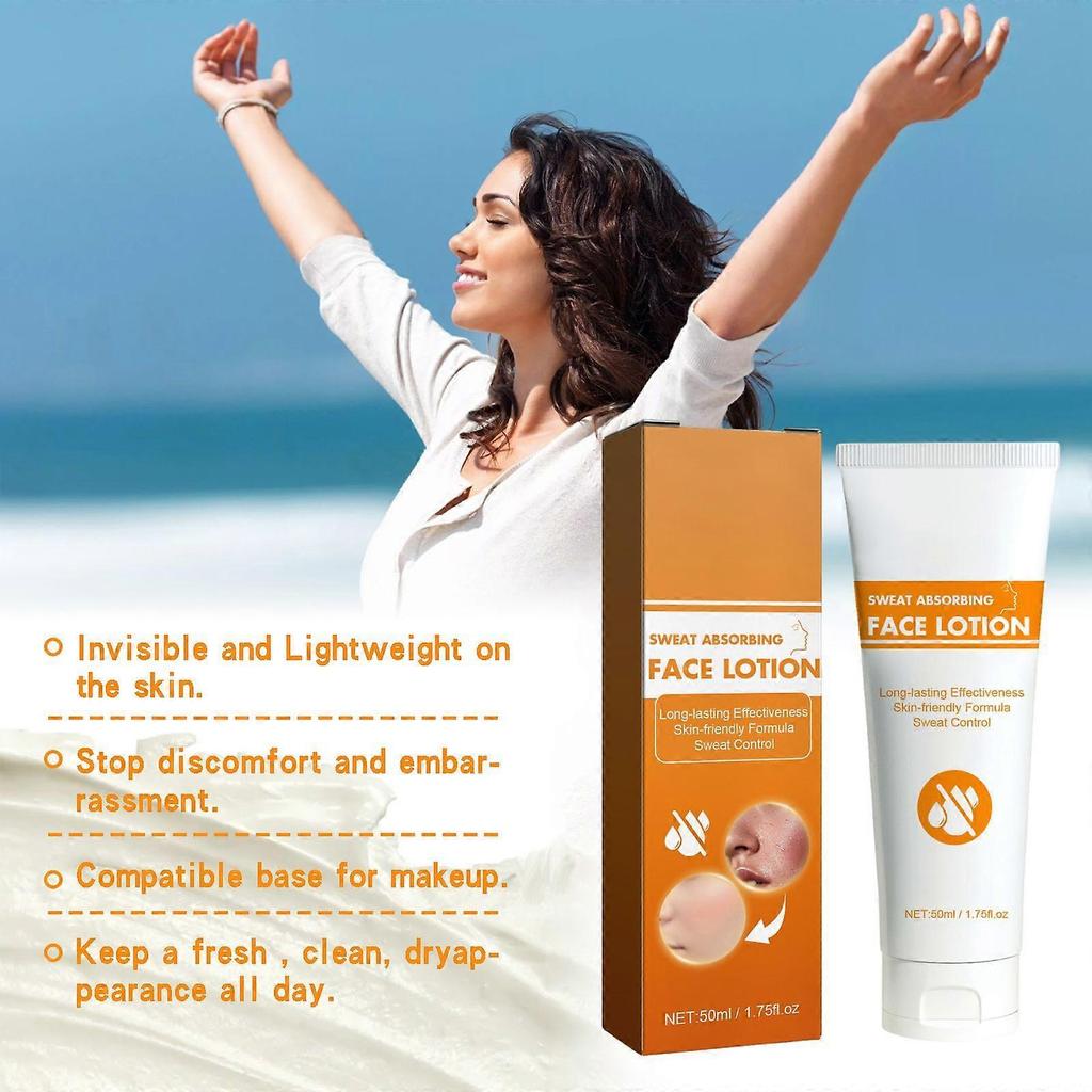 Amz Facial Sweat-Absorbing Lotion - Gentle Facial Cleanser, Refreshing And Skin-Friendly, Long-Lasting Oil Control, Facial Antiperspirant Lotion