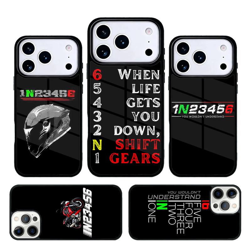 1N23456 Motorcycle Soft Phone Case Cover for IPhone 11 12 13 14 15 16e 17 Pro Max Coque for IPhone 17 Air