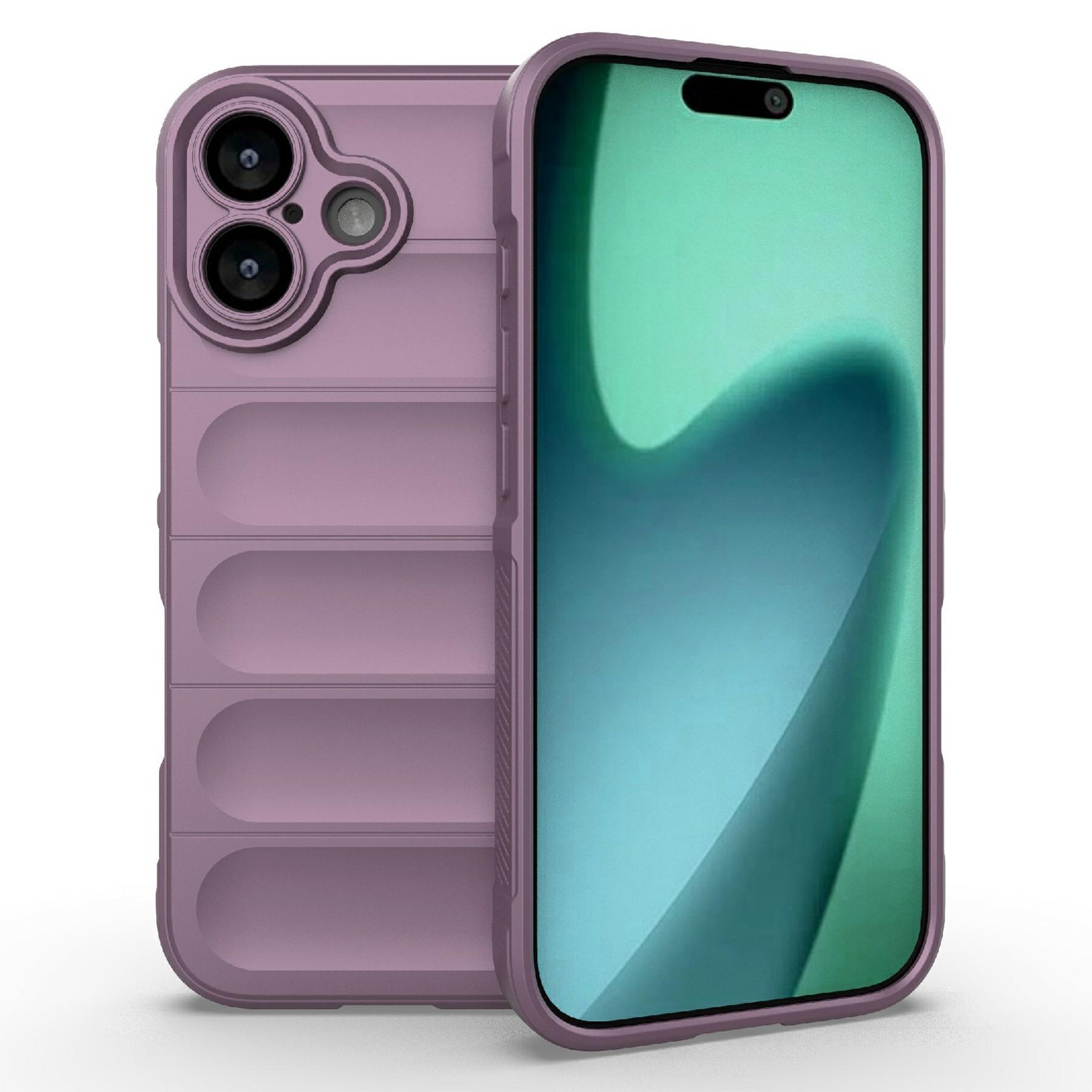 

For iPhone 17 Case Anti-Drop Soft TPU Rugged Phone Back Cover Light Purple