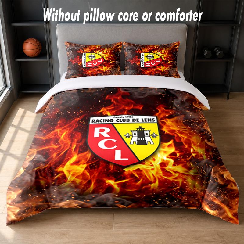 Lens FC Design Bed Bedding Set 1 Duvet Cover + 2 Pillowcases Soft Breathable Household Bed Linens