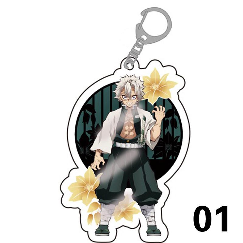 

16 цветов Kimetsu No Yaiba подарки акриловый убийца демонов украшение аниме брелок для ключей