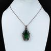 Green Fire Labradorite Pendant Copper Wire Wrapped Jewelry Handmade Pendant Labradorite Copper Jewelry Wire Wrap Gemstone Pendant For Gift