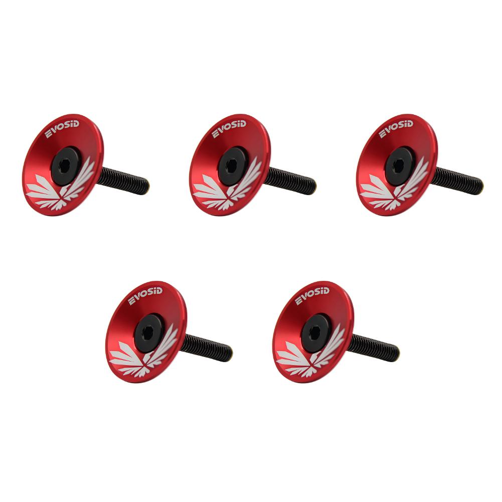 5Pcs Bicycle Headset Cap MTB Road Bike Stem Headset Top Cap Cover Bike Headset Cover for Fork Head Tube Cycling Accessories