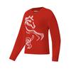 Fila Golf Classic Trendy Casual Sports Comfortable Versatile Knitted Long Sleeve Sweater Women Sweater Nostalgic-Red A11W615414FRD
