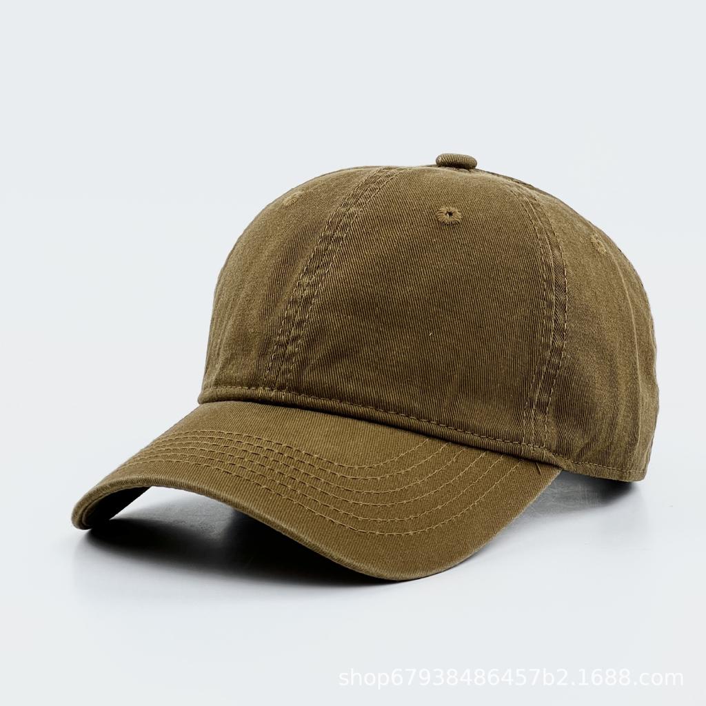 Light plate pure cotton cap men's and women's four-season sunscreen sunshade casual versatile washed baseball cap Europe and America