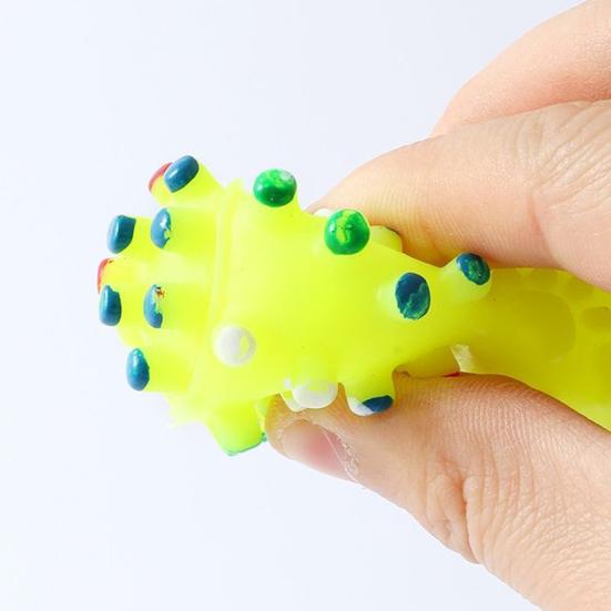Haltère en Vinyle Jouet à Mâcher pour Chien Siffleur Résistant aux Morsures Jouet Interactif pour le Nettoyage des Dents des Animaux Soulagement de l'Ennui Forme d'Haltère Pointue Jouet pour Chiots