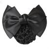 Women Pro Bow Barrette Hair Clip Cover Bowknot Bun Snood Hairnet Hair Accessory