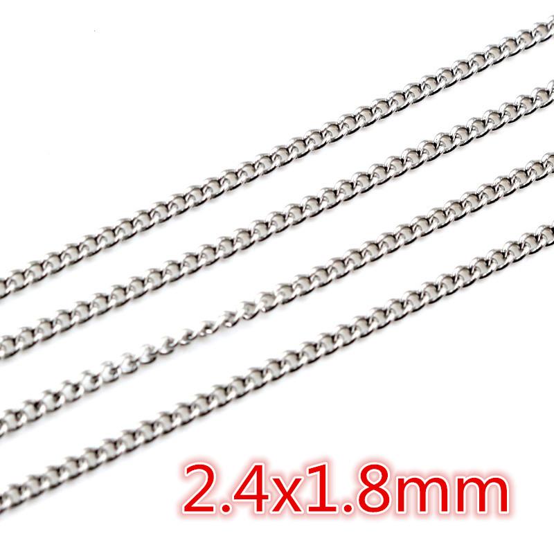 5 Meters/Lot Never Fade Stainless Steel Multi Styles Necklace Chains For DIY Jewelry Making Findings Accessories Handmade