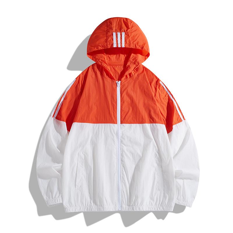 

Летняя одежда для защиты от солнца для мужчин, дышащая спортивная и повседневная одежда для кожи, уличная ветровка для защиты от солнца, тонкая куртка XXXXL оранжевый