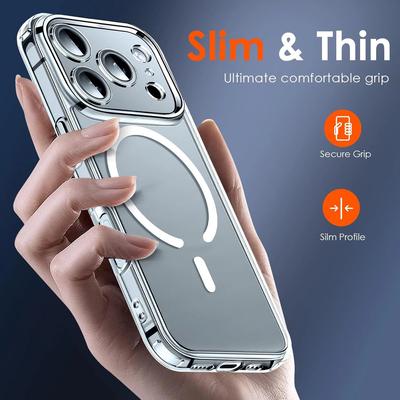 Shockproof Wireless Charging Strong Magnetic Case For For Iphone 17 Pro Max Air For Iphone17Pro Max Air 5G Clear Back Cover Phone Case