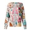 Women's Casual Fashion Long-Sleeve Single-Breasted Christmas Print Jacket