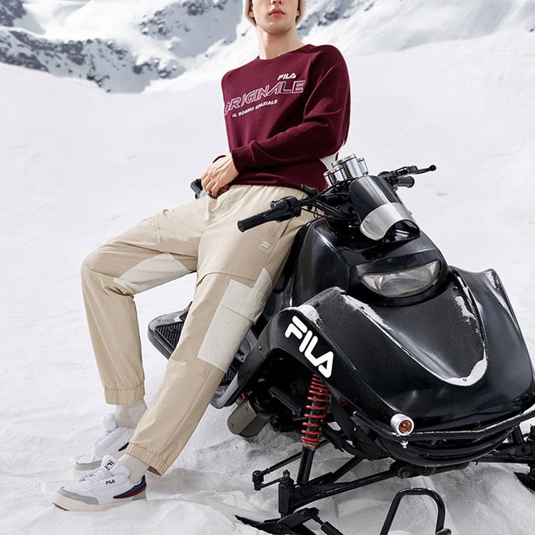 New FILA Sweatshirt Men's Rose Burgundy F11M249207FWI