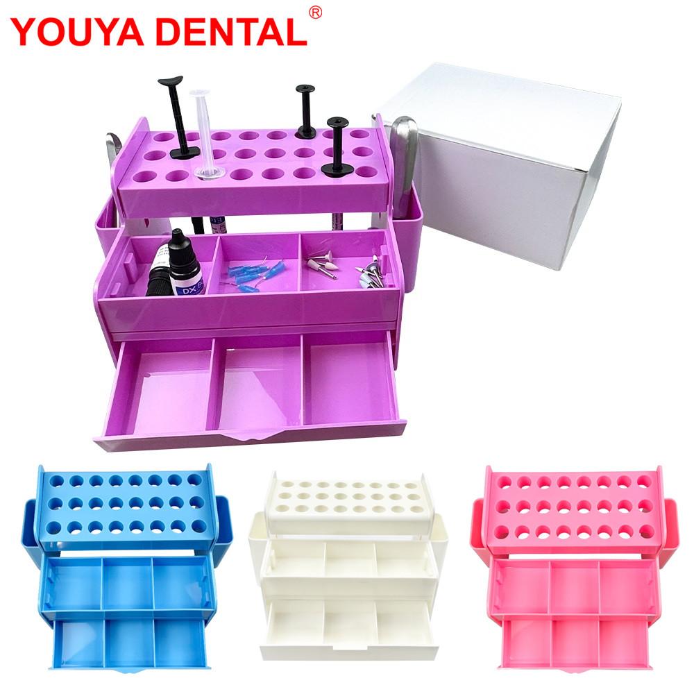 1 pieza Portafiltros Adhesivo Dental Multifuncional Con Cajón Dispensador Aplicador de Resina Compuesta Instrumento Odontológico Organizador