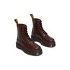 Dr. Martens Jadon Series Leather Round Toe Lace-Up Flat Short Boots Women boots Dark-Brown 31375201