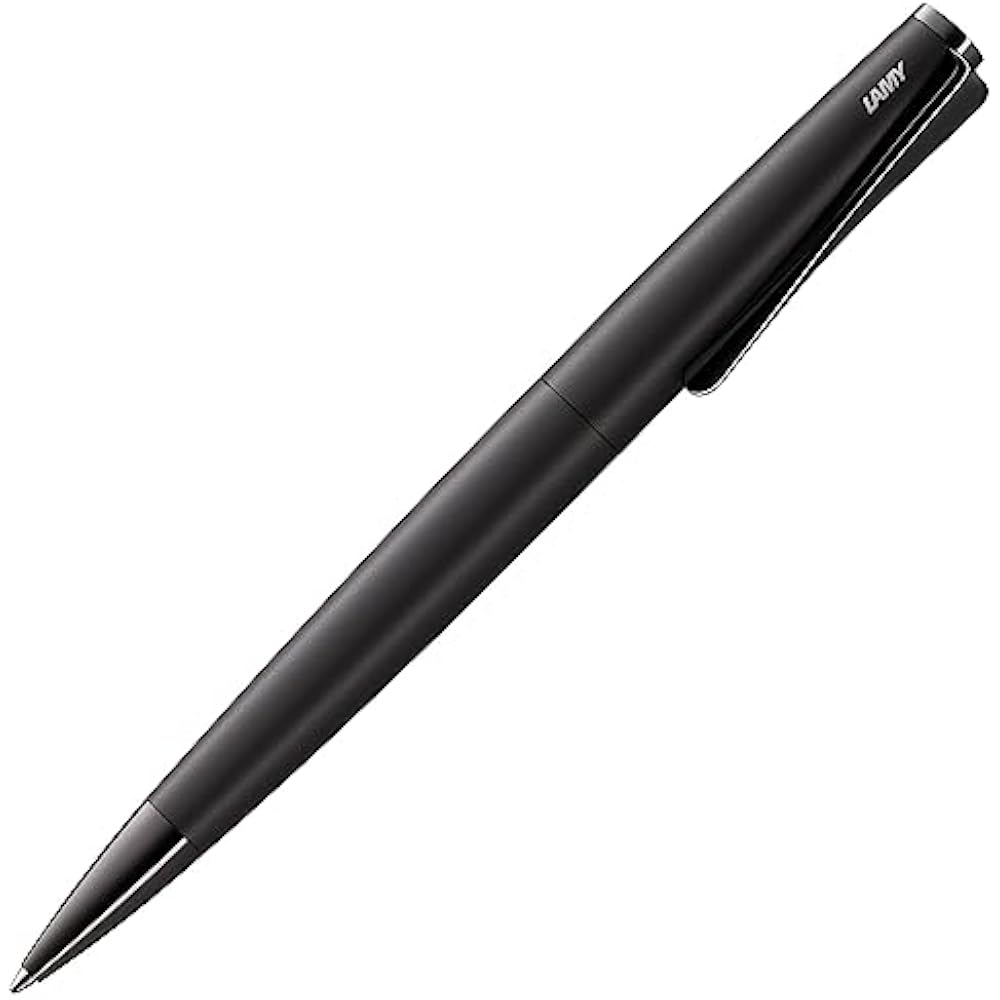 LAMY (Lamy) Studio LX - All Black Ballpoint Pen - Elegant Stainless Steel Body Ballpoint Pen - Pr...