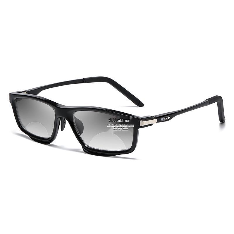 Photochromic Dual-Light Reading Glasses - Trendy Anti-Slip Aluminum-Magnesium Design for Men & Women