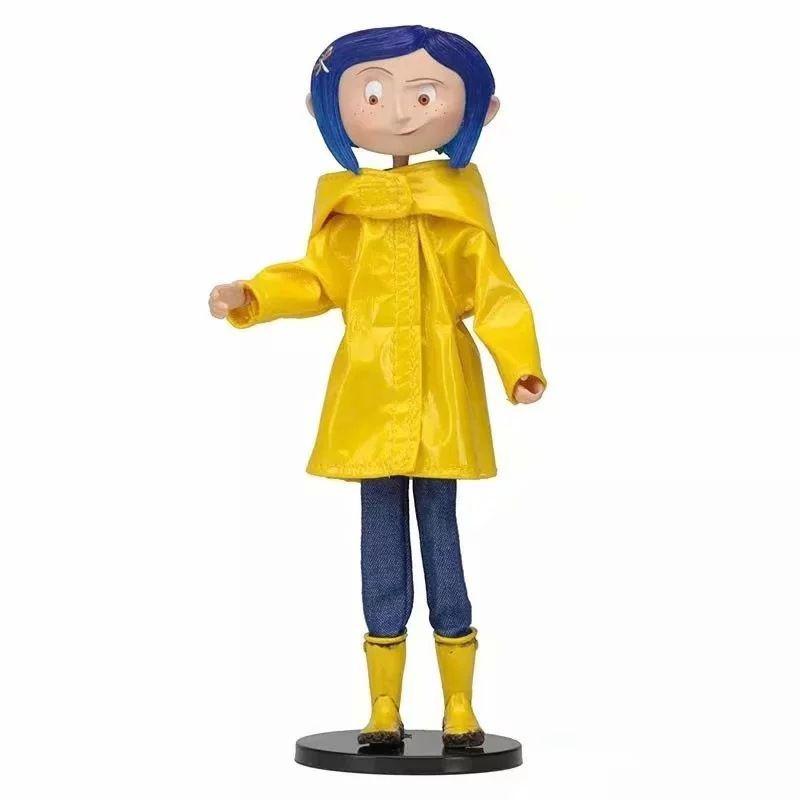 Bendy Coraline 6" Pvc Action Figure  Model Doll Yellow Raincoat Ver Collection F