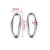 6pcs 2pcs Stainless Steel Irregular Geometric Oval Connectors Hollow Frame Bezel Charms for DIY UV Resin Earrings Jewelry Making