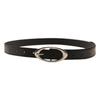 Vintage Retro Geometric Pu Leather Belt For Women With Metal Buckle Summer