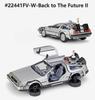 WELLY 1:24 Diecast Alloy Model Car DMC-12 Delorean Back To the Future Time Machine Metal Toy Car For Kid Toy Gift Collection