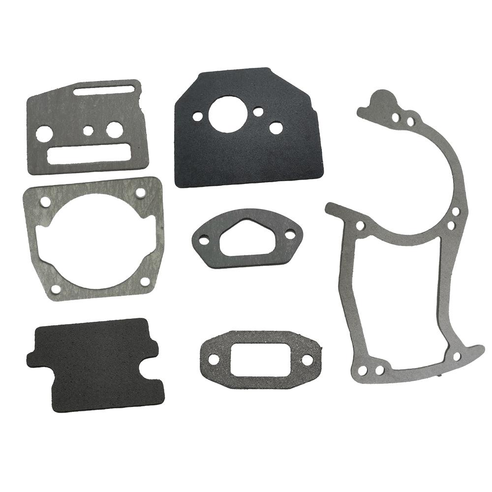 10pcs/lot Chainsaw Cylinder Gasket Carburetor Crankcase Muffler Gasket for 45 52 45cc 52cc 58cc 4500 5200 5800 Grass Trimmer