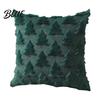 Romantic Room Decor Plush Throw Pillow Cover Heart Embroidery Cushion Case with 3D Bowknot Jacquard Cute Bow Tie Cases Soft Fluffy Decorative