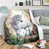 Unicorn Among Trees Customize Your Name Blanket Used For Chair Office Sofa Bed Camping Soft And Warm Giving Friends And Relatives Birthday Graduation