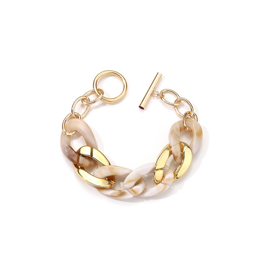 Modern Resin Chain Bracelet Adjustable Bangle for Women Candy Color Wristchain Fashion Jewelry Unique Mother Day Gift