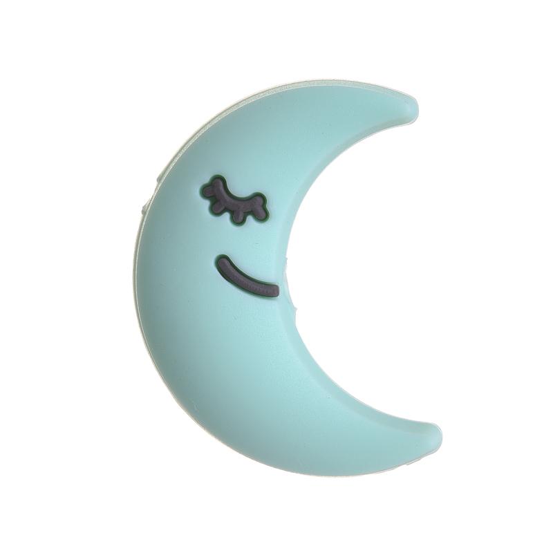 10 Stück Fünfzackiger Stern Herz Mond Silikonperlen Lebensmittelqualität Beißring DIY Schnullerkette Zubehör Baby Zahnen Spielzeug BPA Frei